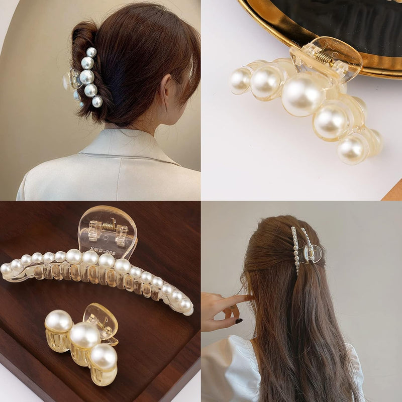 Stylish Pearl Hair Clips - 4-Pack-Set 1-State of Style