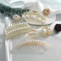 Stylish Pearl Hair Clips - 4-Pack-Set 1-State of Style