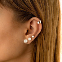 Stylish Pearl Stud Earrings – Celina-3 mm-State of Style