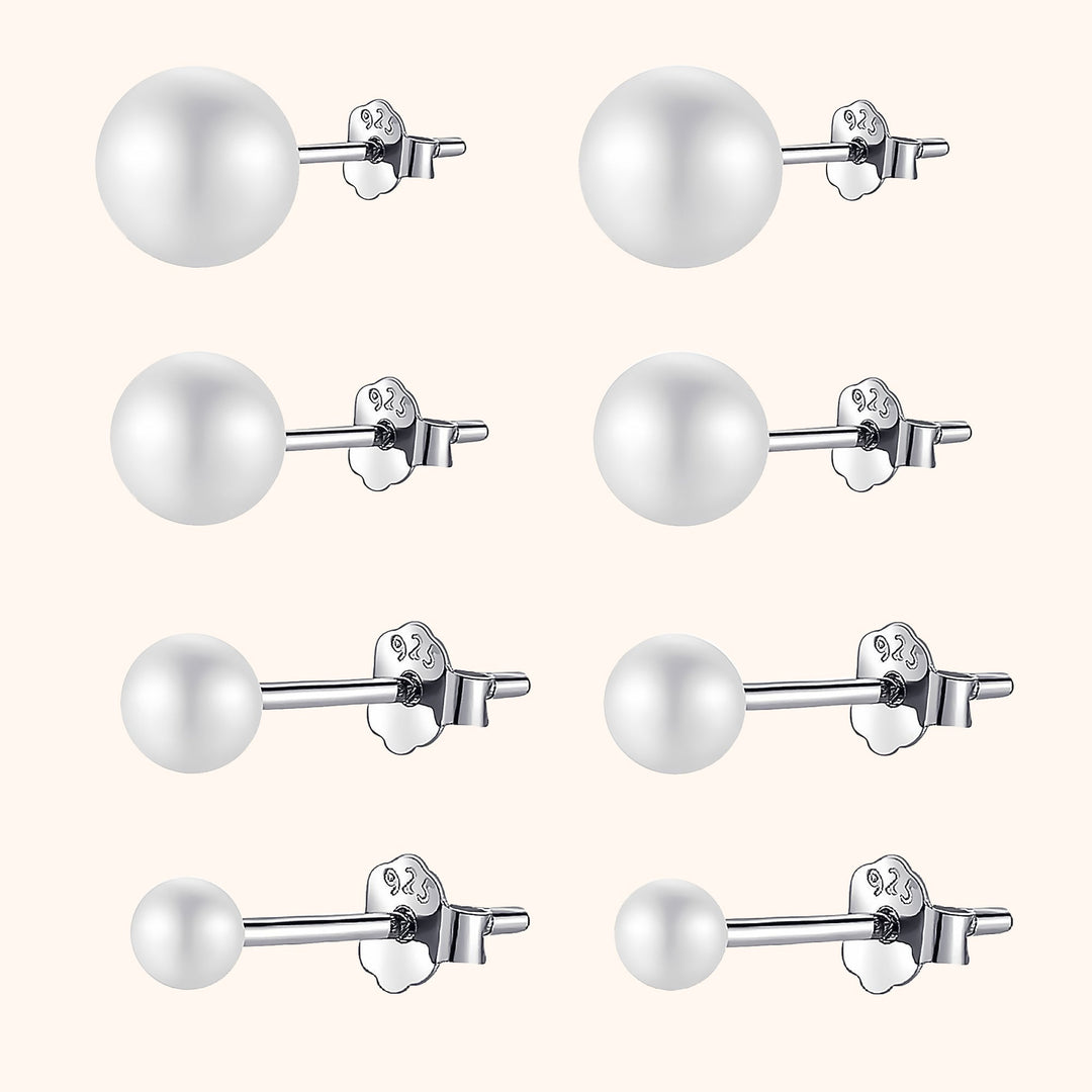 Stylish Pearl Stud Earrings – Celina-3 mm-State of Style