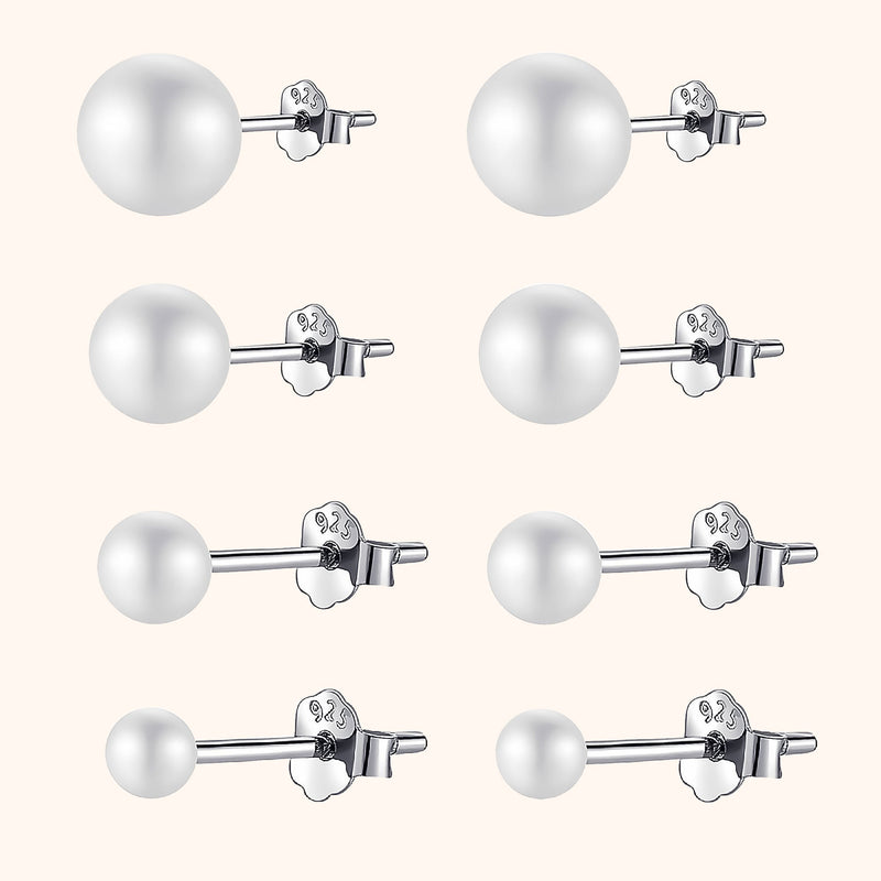 Stylish Pearl Stud Earrings – Celina-3 mm-State of Style