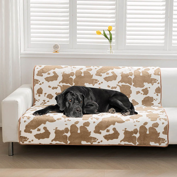 Stylish Pet Blanket with Cow Print - CozyCow-70 cm × 90 cm-State of Style