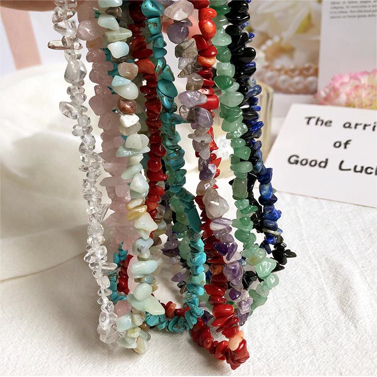 Stylish Polished Crystal Necklace - Lina-Green Aventurine-State of Style