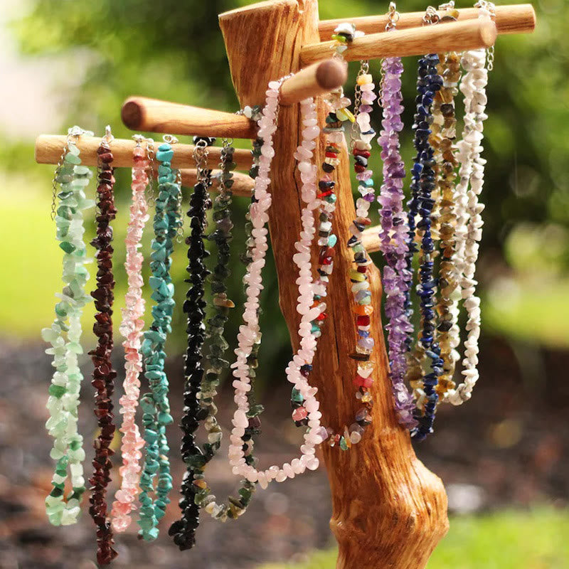 Stylish Polished Crystal Necklace - Lina-Green Aventurine-State of Style