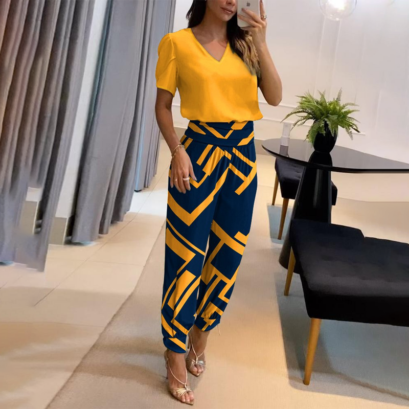 Stylish Printed Jumpsuit - Nova-Yellow-S-State of Style