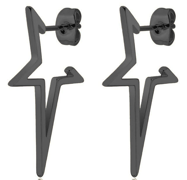 Stylish Punk Stud Earrings | Bold Fashion Statement-Black-State of Style