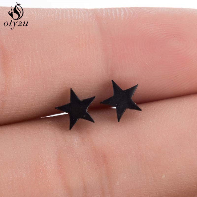 Stylish Punk Stud Earrings | Bold Fashion Statement-Gold-State of Style