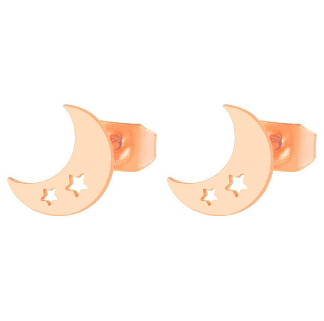 Stylish Punk Stud Earrings | Bold Fashion Statement-Gold-State of Style