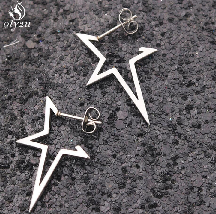 Stylish Punk Stud Earrings | Bold Fashion Statement-Gold-State of Style