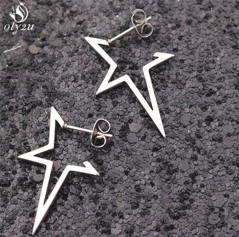 Stylish Punk Stud Earrings | Bold Fashion Statement-Gold-State of Style