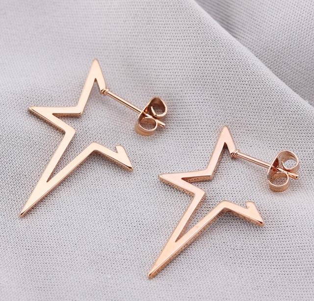 Stylish Punk Stud Earrings | Bold Fashion Statement-Gold-State of Style