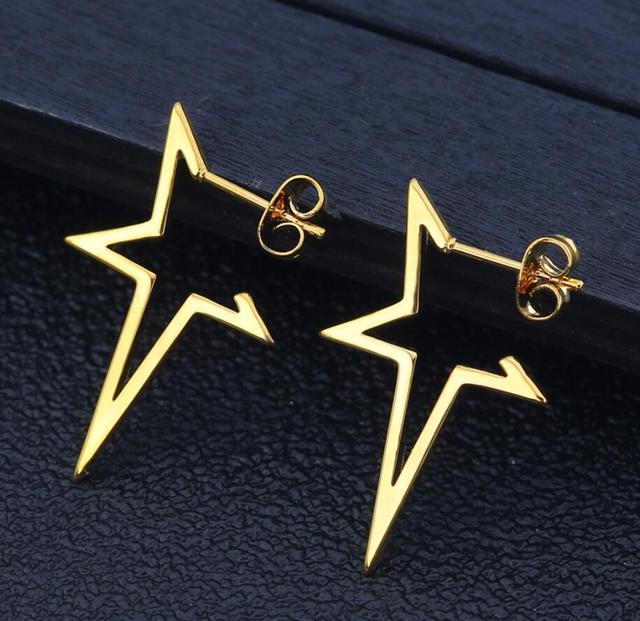 Stylish Punk Stud Earrings | Bold Fashion Statement-Gold-State of Style