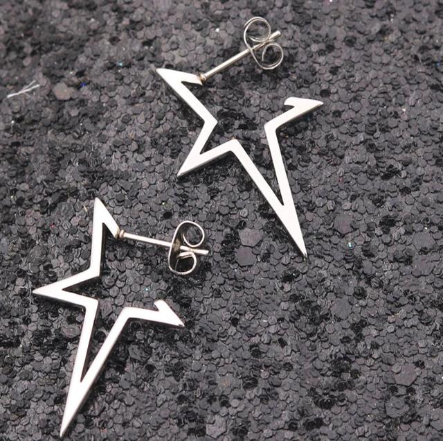 Stylish Punk Stud Earrings | Bold Fashion Statement-Silver-State of Style