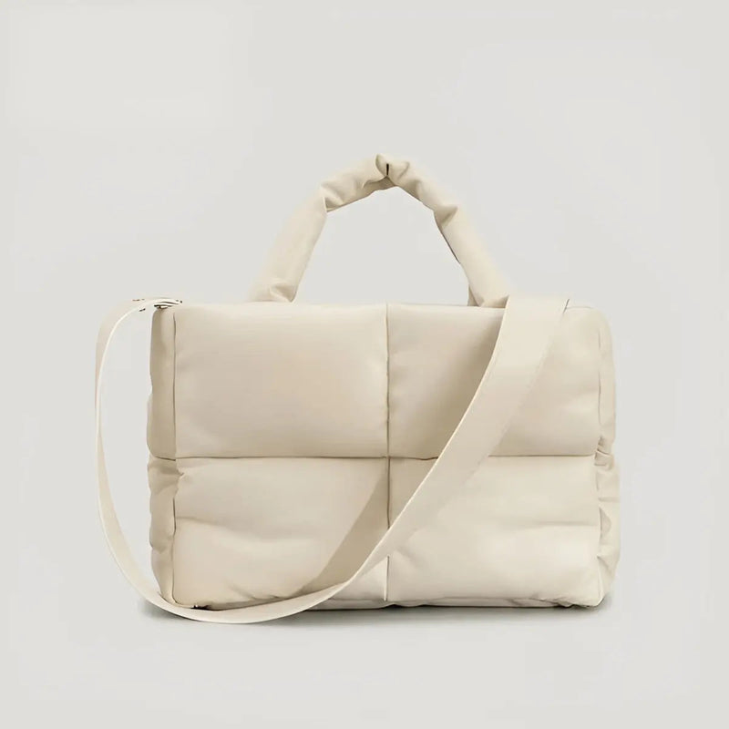 Stylish Quilted Ladies Designer Handbag - Sofia-Beige-State of Style
