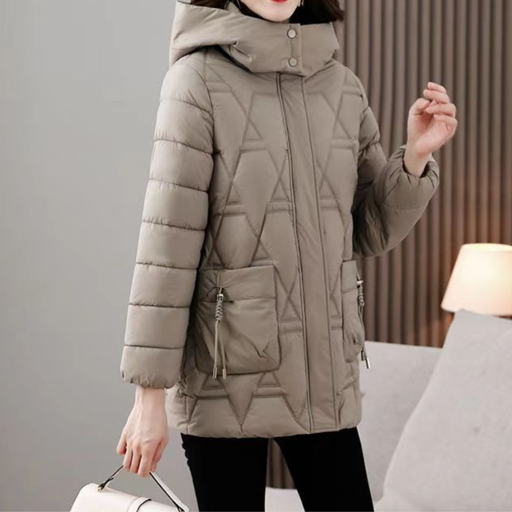 Stylish Quilted Ladies Jacket - Romy-Khaki-XS-State of Style