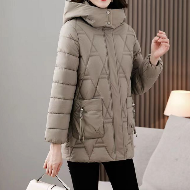 Stylish Quilted Ladies Jacket - Romy-Khaki-XS-State of Style