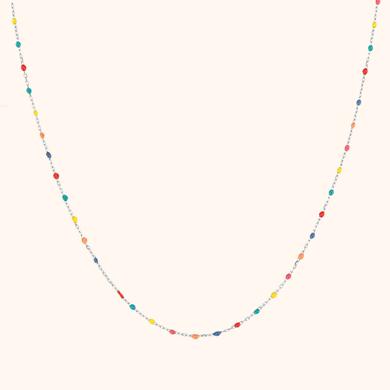 Stylish Rainbow Necklace - Iris-Silver-State of Style