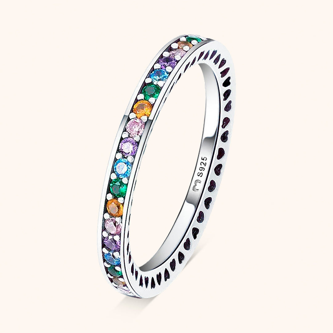 Stylish Rainbow Ring – Aurora-Silver-5-State of Style