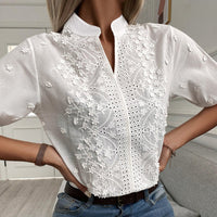 Stylish Relaxed Blouse - Serena-White-S-State of Style