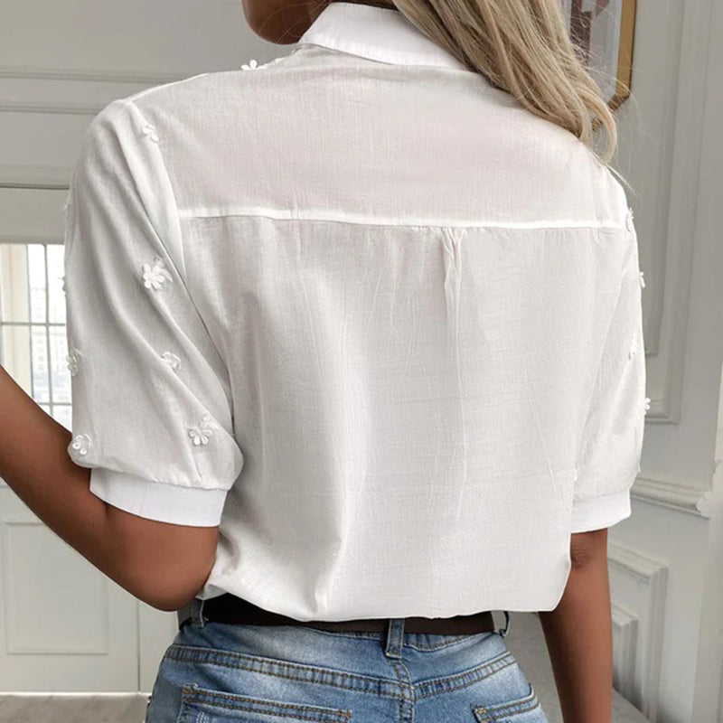 Stylish Relaxed Blouse - Serena-White-S-State of Style