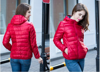 Stylish Reversible Women's Down Jacket - Aurora-Blue-S-State of Style