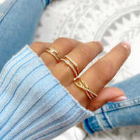 Stylish Ring with Sparkling Zirconia – Sienna-Gold-5-State of Style