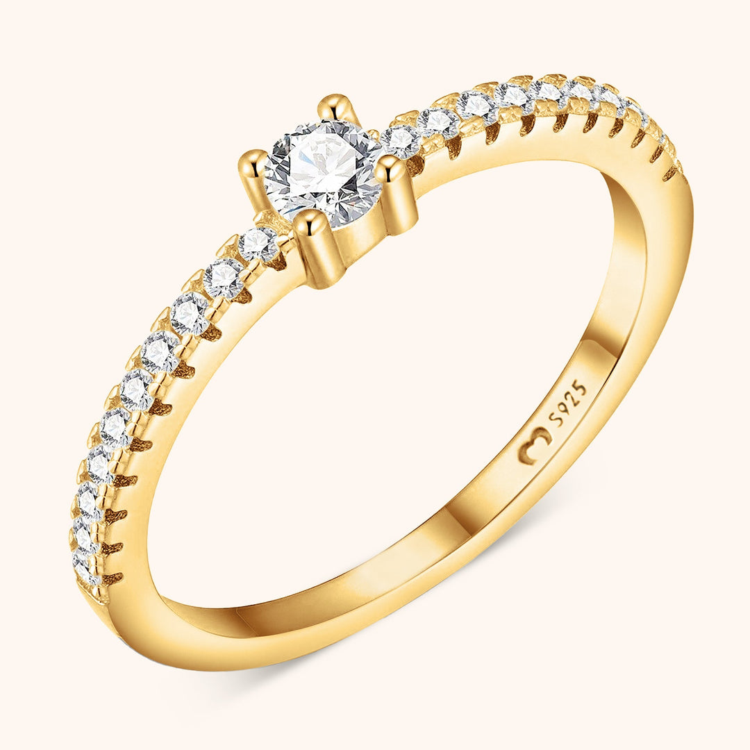 Stylish Ring with Sparkling Zirconia – Sienna-Gold-5-State of Style