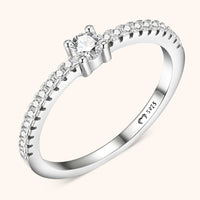Stylish Ring with Sparkling Zirconia – Sienna-Silver-5-State of Style