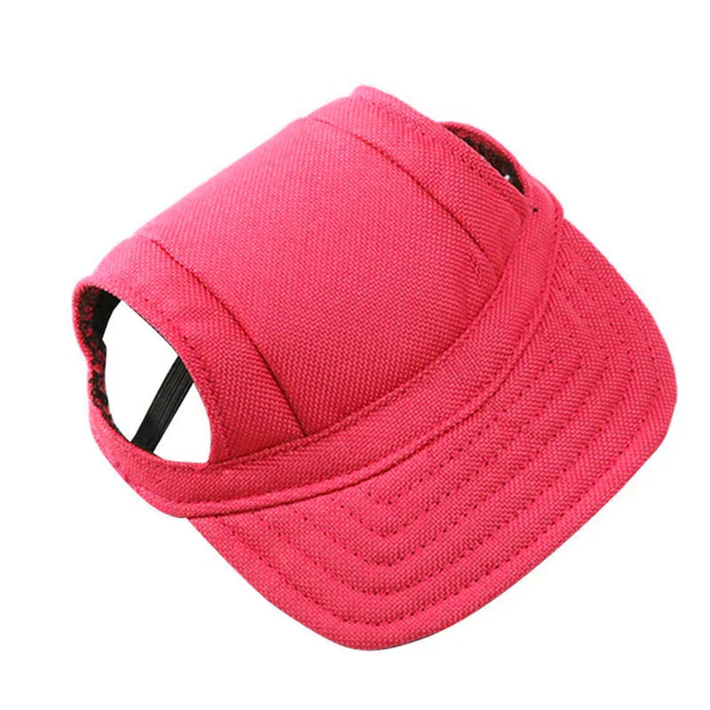 Stylish Round Brim Dog Hat - SunnyPaws-Red-S-State of Style