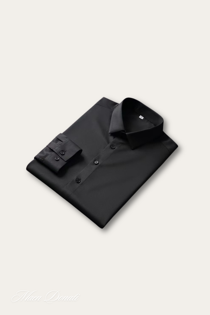 Stylish Satin Men's Shirt – Dario-Black-State of Style