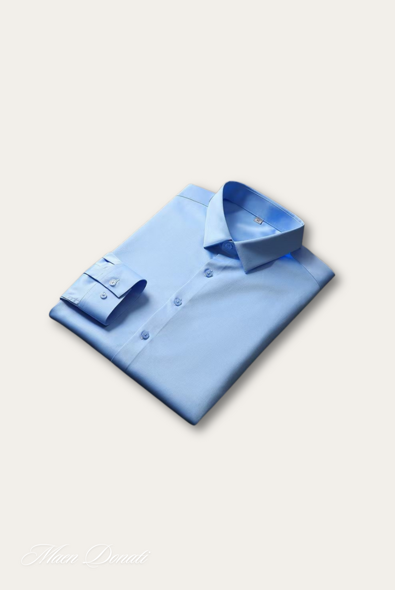 Stylish Satin Men's Shirt – Dario-Blue-State of Style