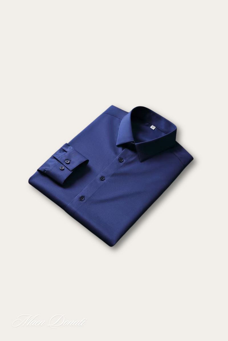 Stylish Satin Men's Shirt – Dario-Dark blue-State of Style
