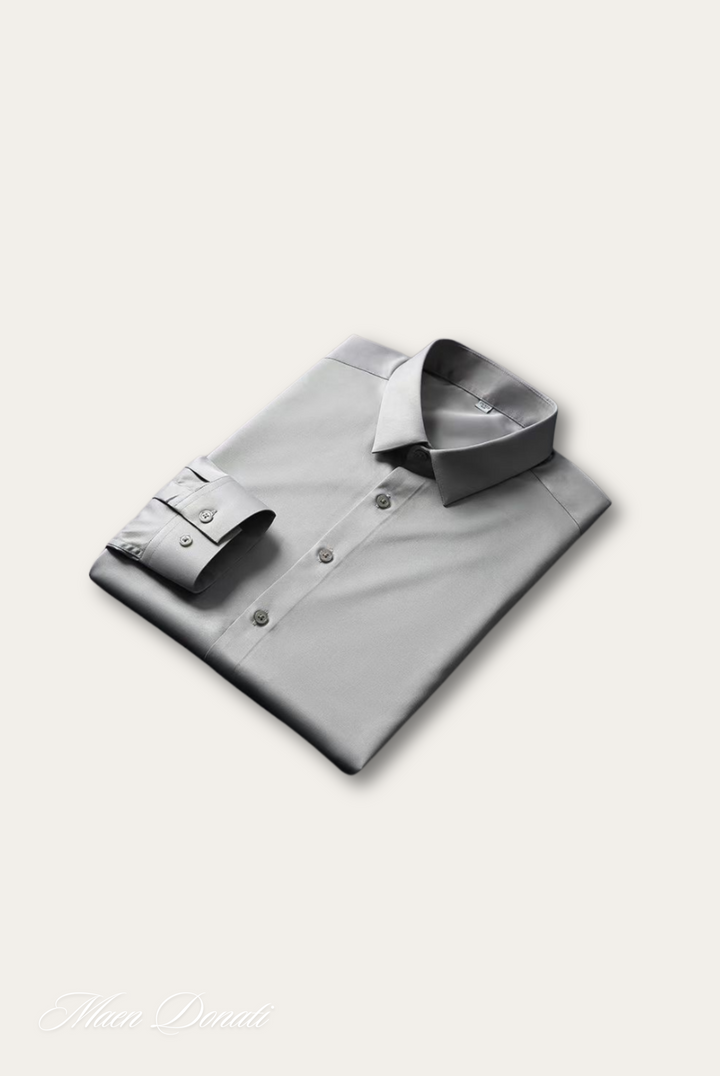 Stylish Satin Men's Shirt – Dario-Light grey-State of Style