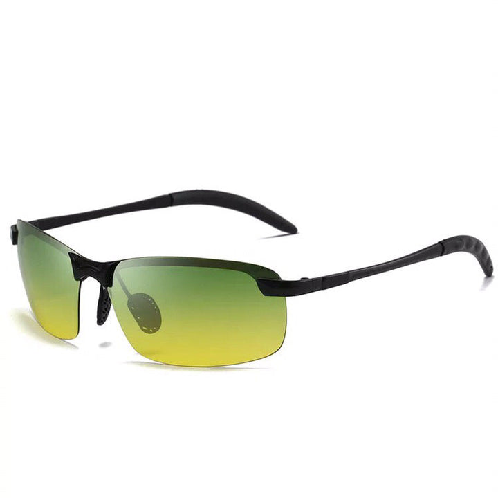 Stylish self-tinting polarised glasses for day & night – Nils-Black-Green-Yellow-State of Style