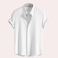 Stylish Short-Sleeved Shirt for Men - Victor-White-S-State of Style