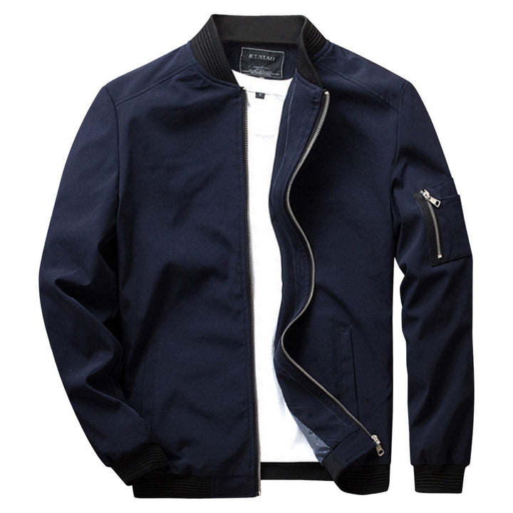 Stylish Short Summer Jacket for Men - Vernon-Navy Blue-M-State of Style