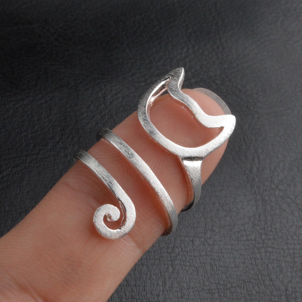 Stylish Silver Cat Ring | Charming Jewellery-State of Style