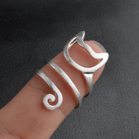Stylish Silver Cat Ring | Charming Jewellery-State of Style