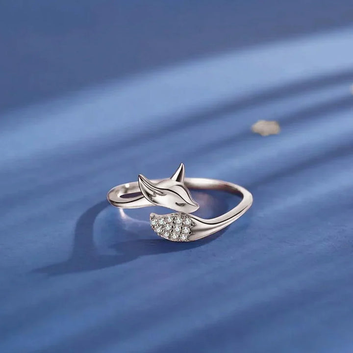 Stylish Silver Fox Ring - Renara-Silver-5-State of Style