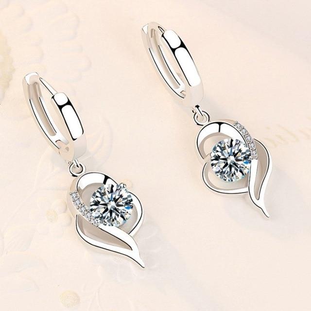 Stylish Silver Zircon Earrings for Women – Elsa-White-State of Style