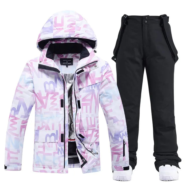 Stylish Ski Suit for Women - Aurora-Purple/Black-XS-State of Style
