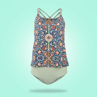 Stylish Sleeveless Bikini with Attractive Pattern - SummerGlow-S (36/38)-State of Style