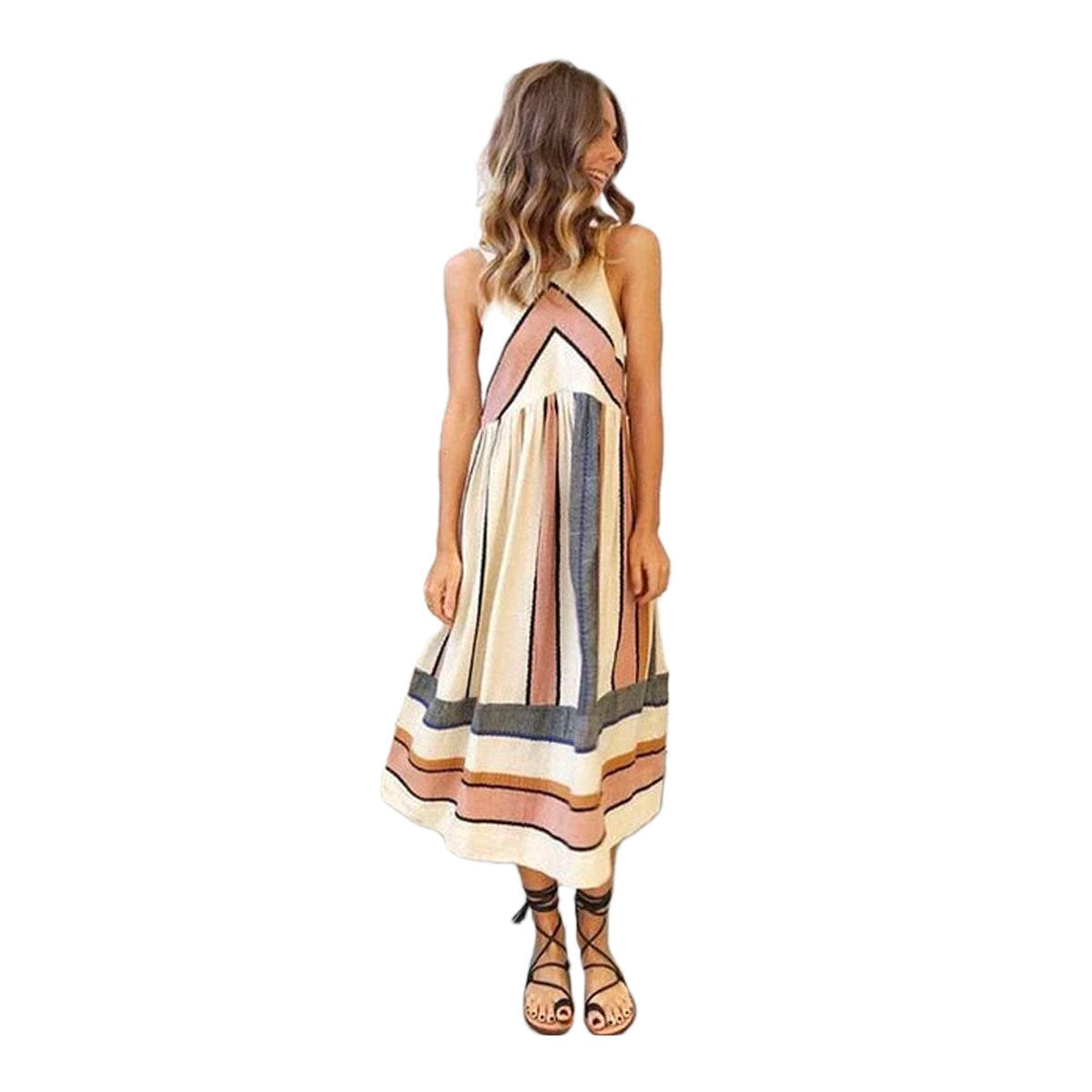 Stylish sleeveless summer dress in vintage look - Retro Flair-S-State of Style