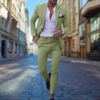 Stylish Slim Fit Men's Suit - Noah-Light green-XS-State of Style