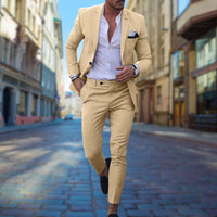 Stylish Slim Fit Men's Suit - Noah-Yellow-XS-State of Style