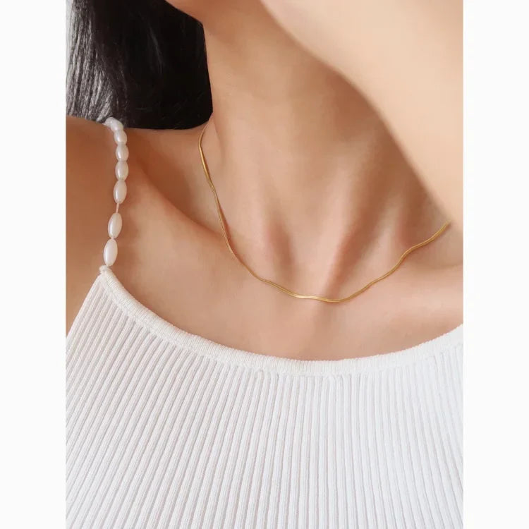 Stylish Slim Snake Chain Necklace – Isis-State of Style