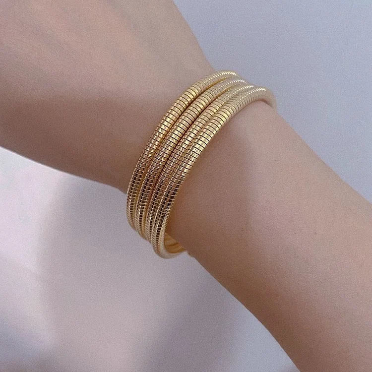 Stylish Snake Bracelet – Nysa-Gold-State of Style