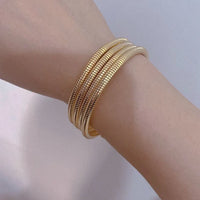 Stylish Snake Bracelet – Nysa-Gold-State of Style