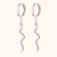 Stylish Snake Earrings – Selene-Silver-State of Style