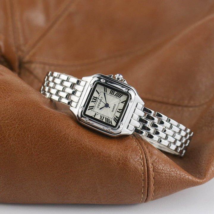 Stylish Square Women's Watch - Arlette-Silver-State of Style